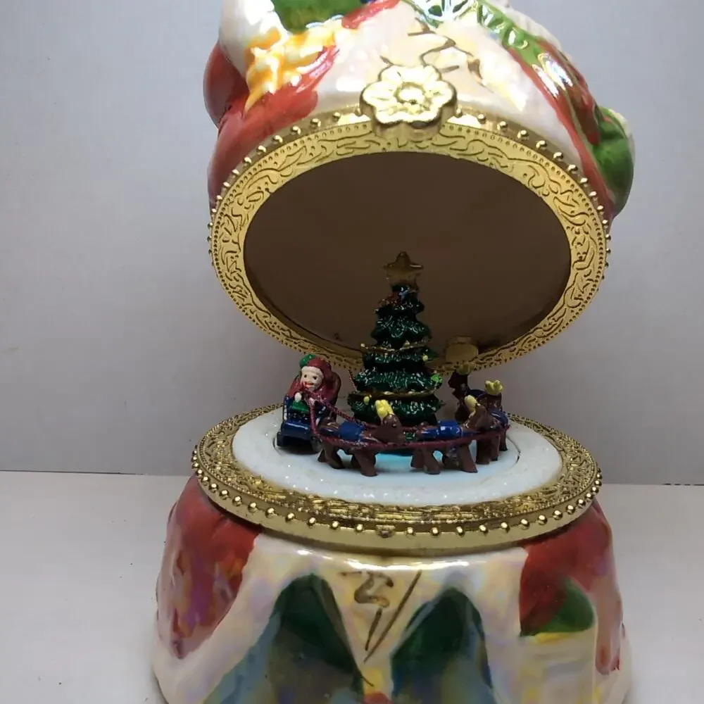 Mr Christmas Tree Ornaments‎ Music Box Trinket Santa Angel WORKS